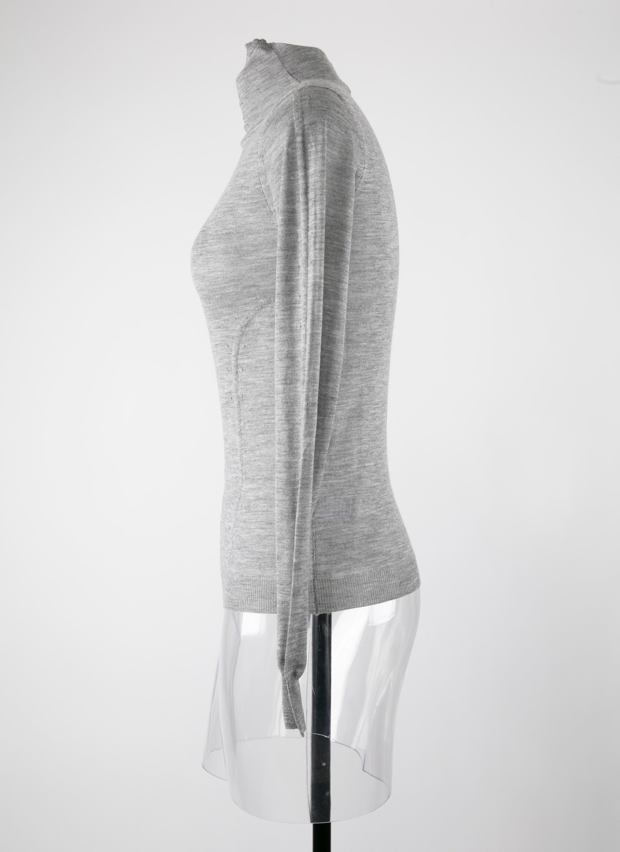 Cashmere long sleeve turtleneck jumper - China Grey