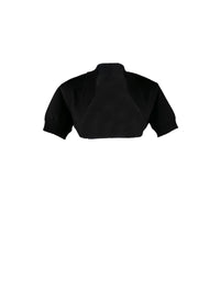 Bolero à manches courtes en maille - Noir
