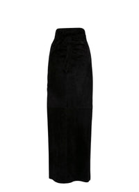 Jupe édition 1984 en cuir suede - Noir