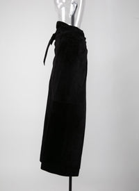 Jupe édition 1984 en cuir suede - Noir