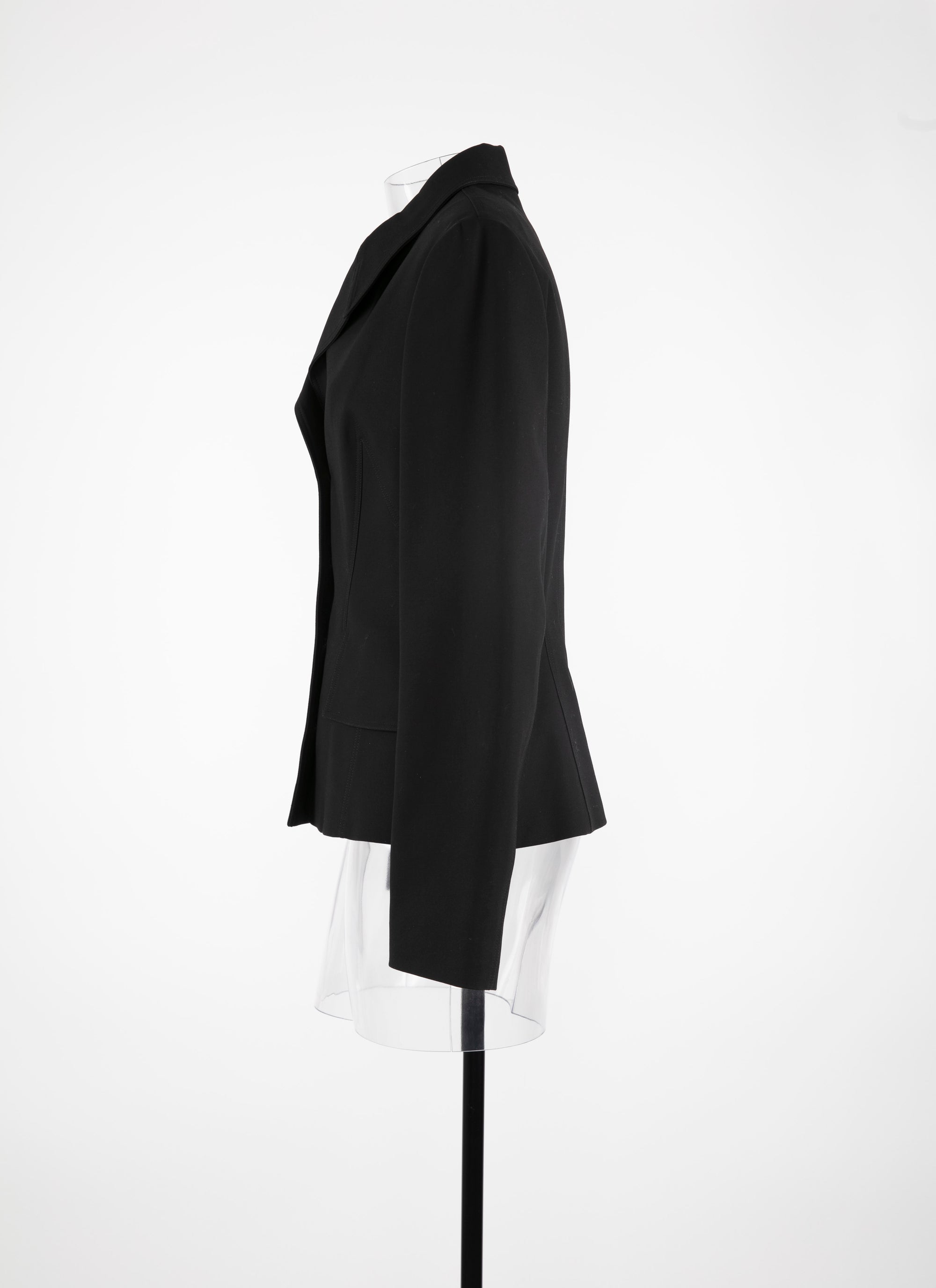 Buttoned canvas jacket - Black