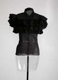 Chemise Mussola - Noir