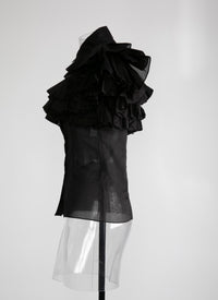 Chemise Mussola - Noir