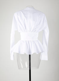 Chemise corset noué - Blanc