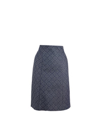 Jupe à motif en denim - Marine Foncé