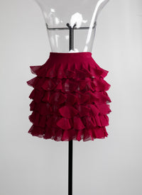Jupe Habanera en soie - Magenta