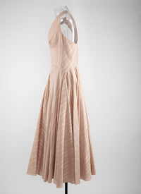 Robe sans manches à imprimé jacquard - Nude