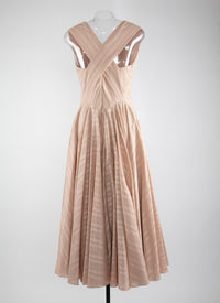 Robe sans manches à imprimé jacquard - Nude