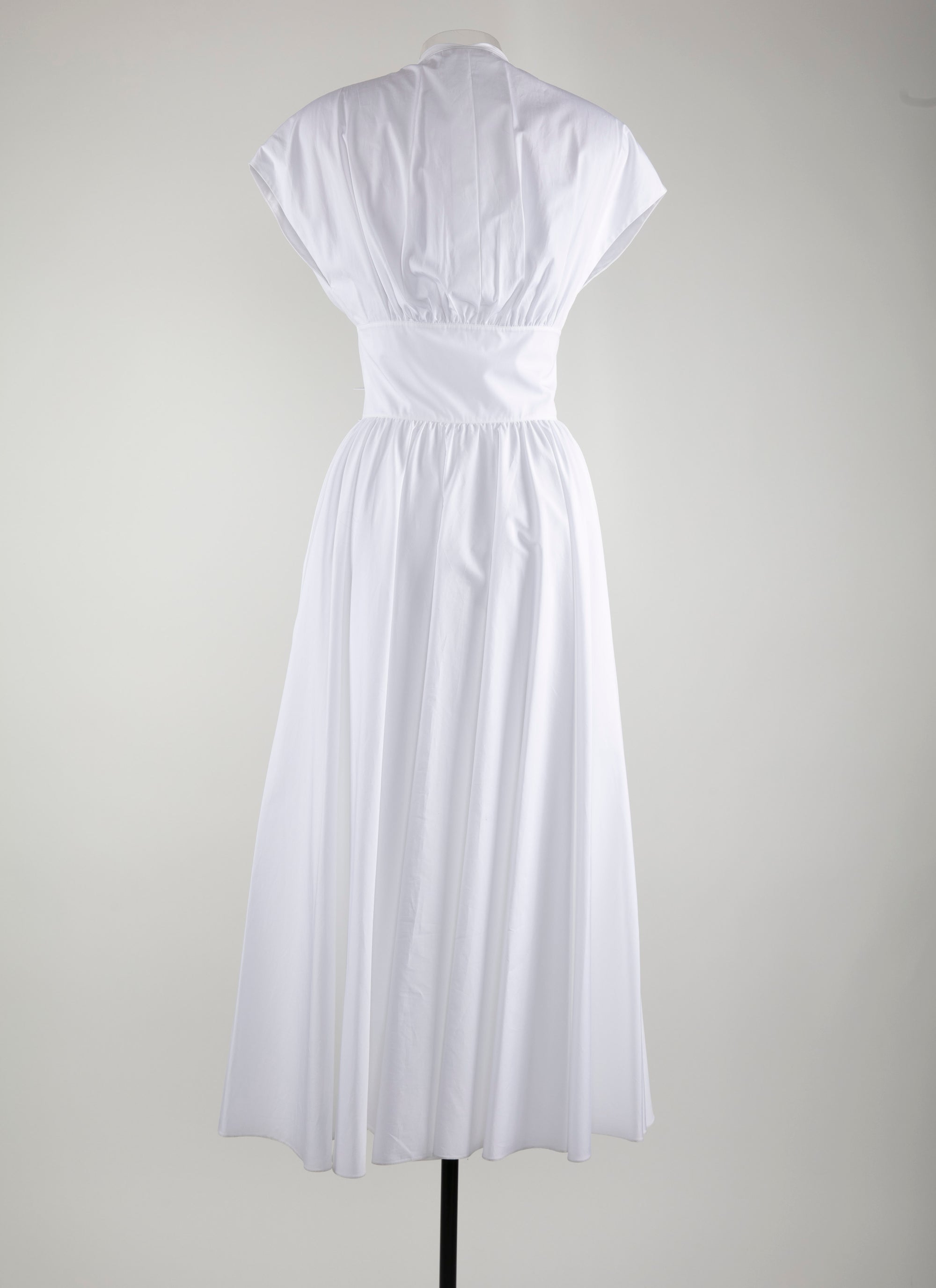 Belted midi dress - White