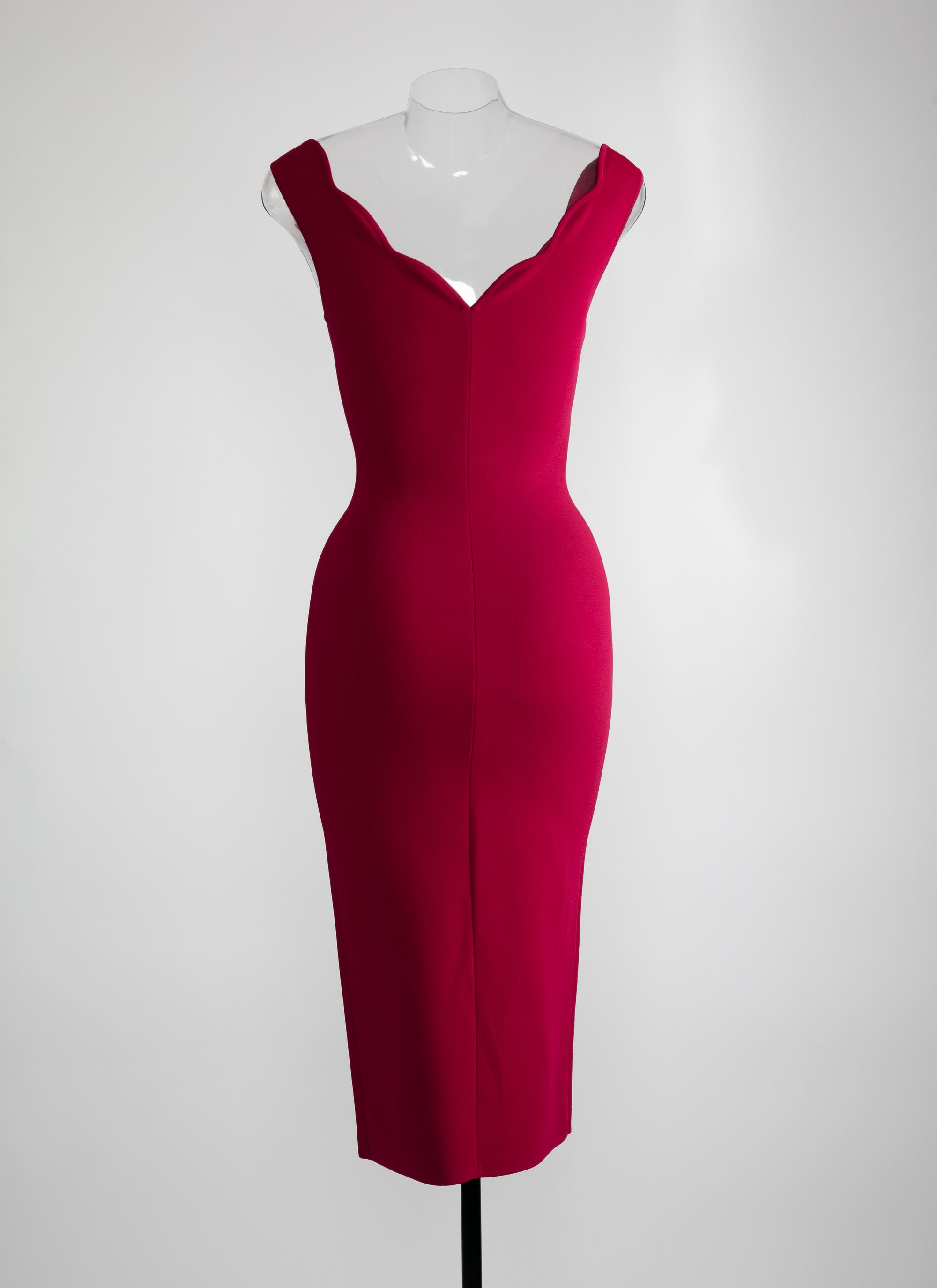 Robe fourreau en maille - Magenta