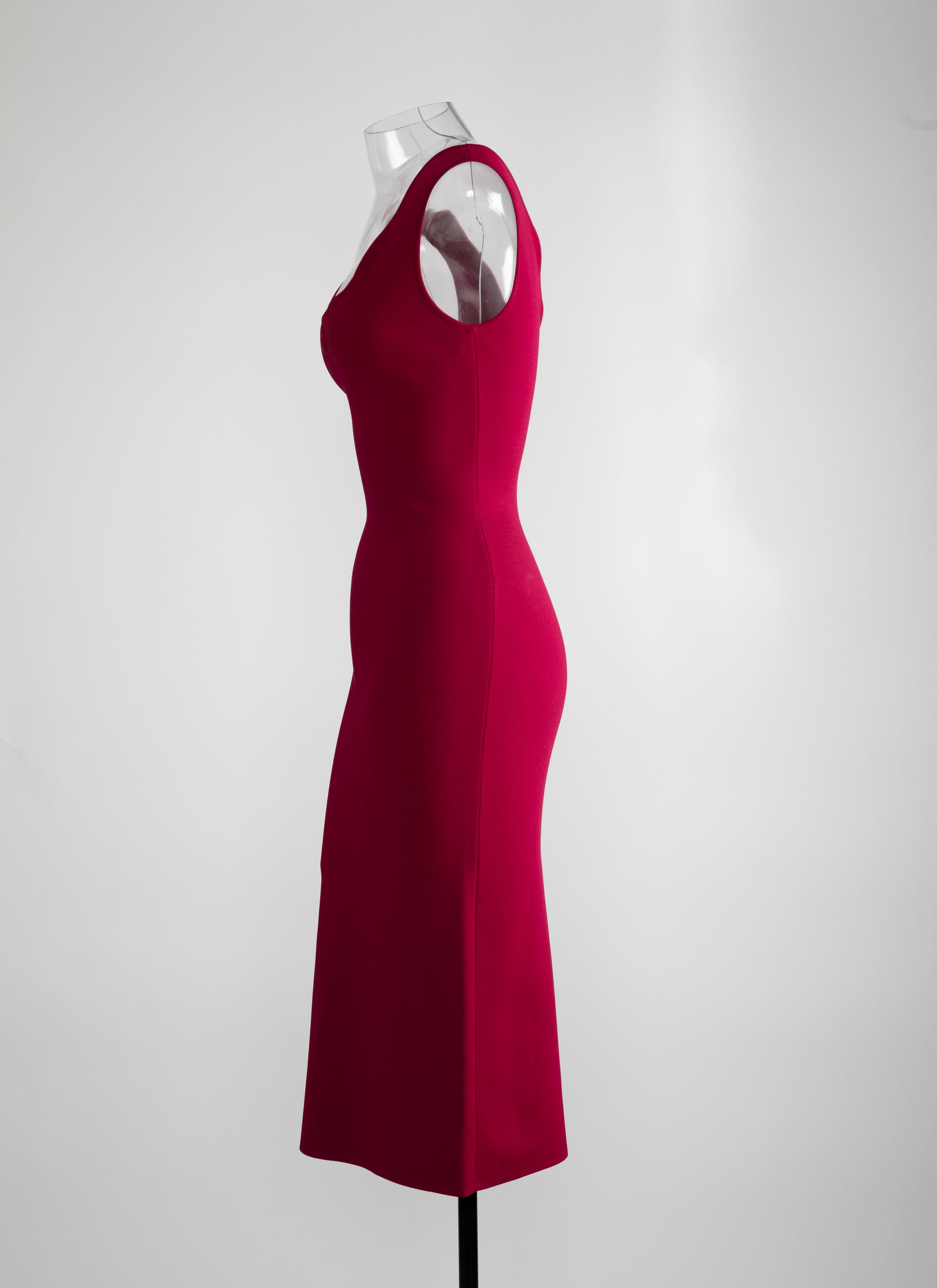 Robe fourreau en maille - Magenta