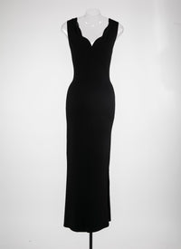 Robe sans manches Vénus en maille - Noir