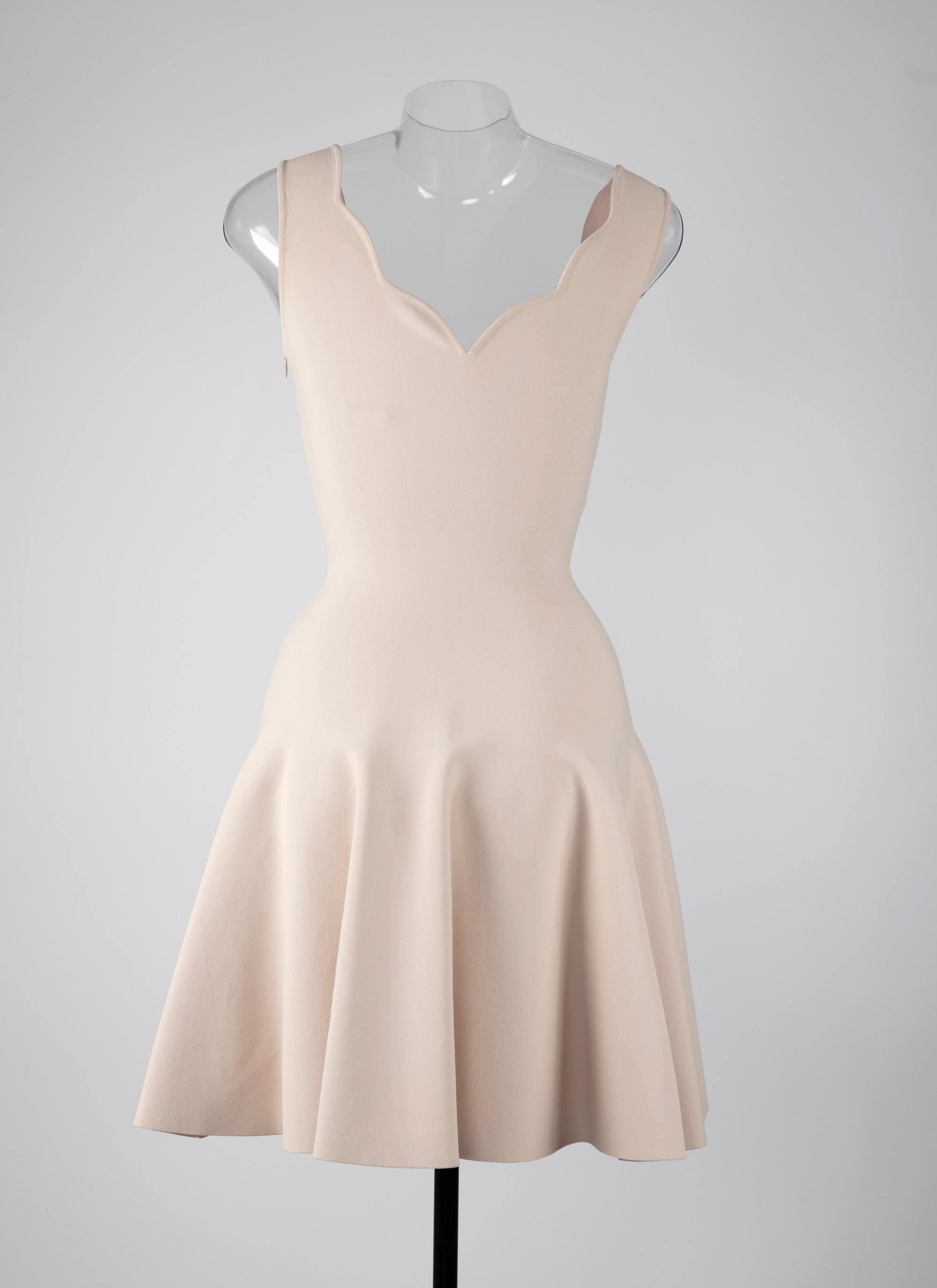 Robe évasée en maille - Galet