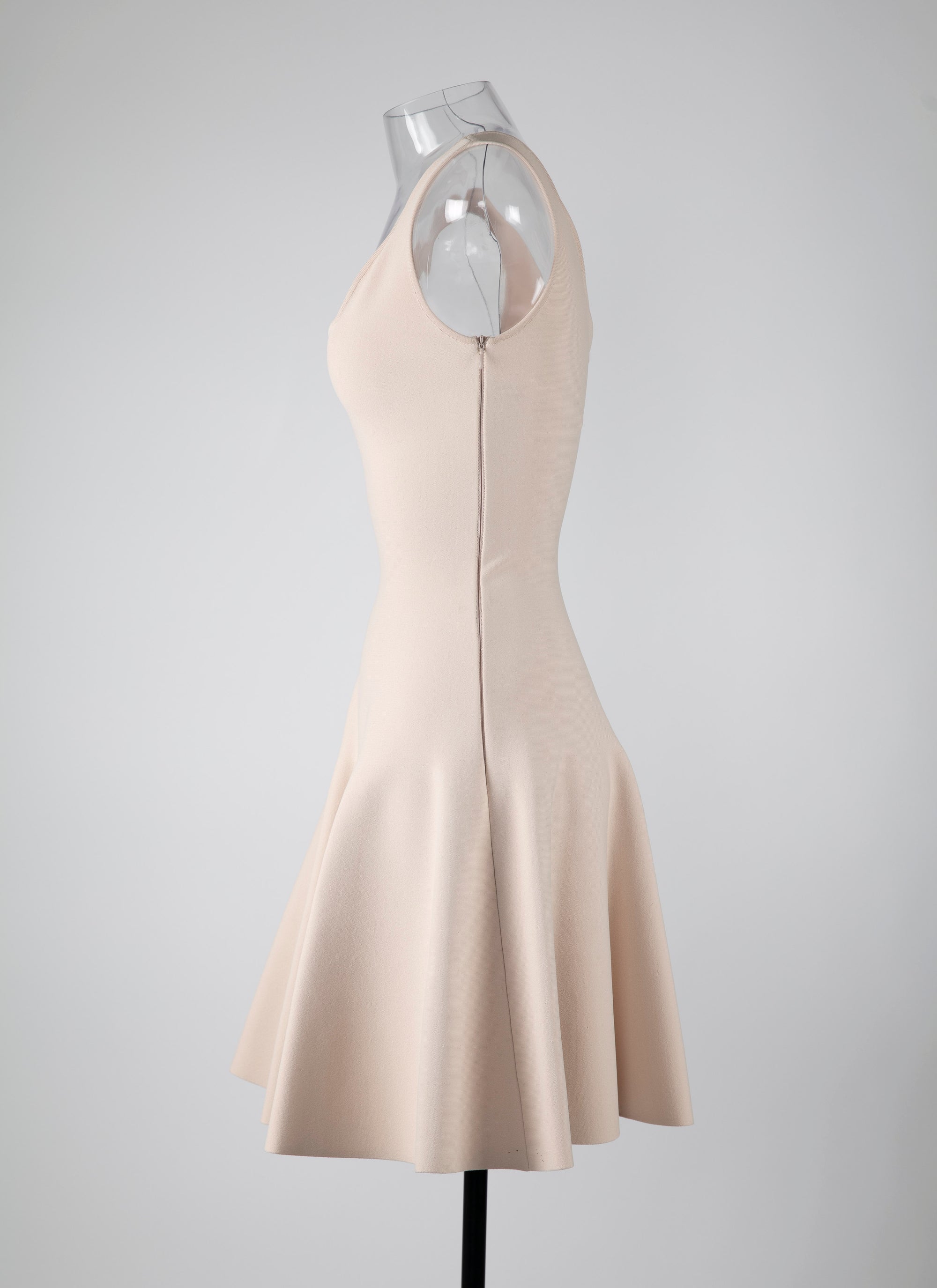 Robe évasée en maille - Galet