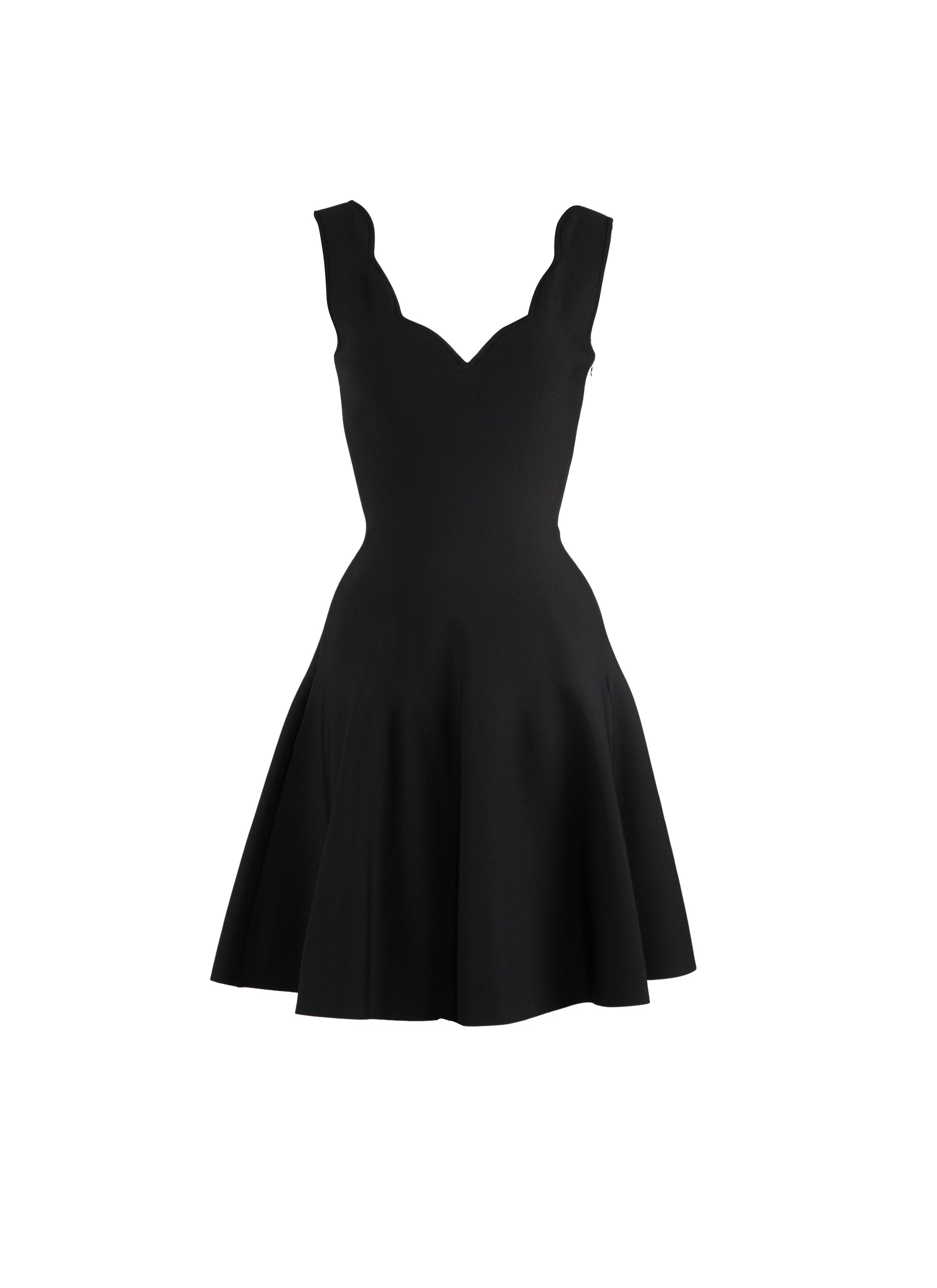 Robe évasée en maille - Noir