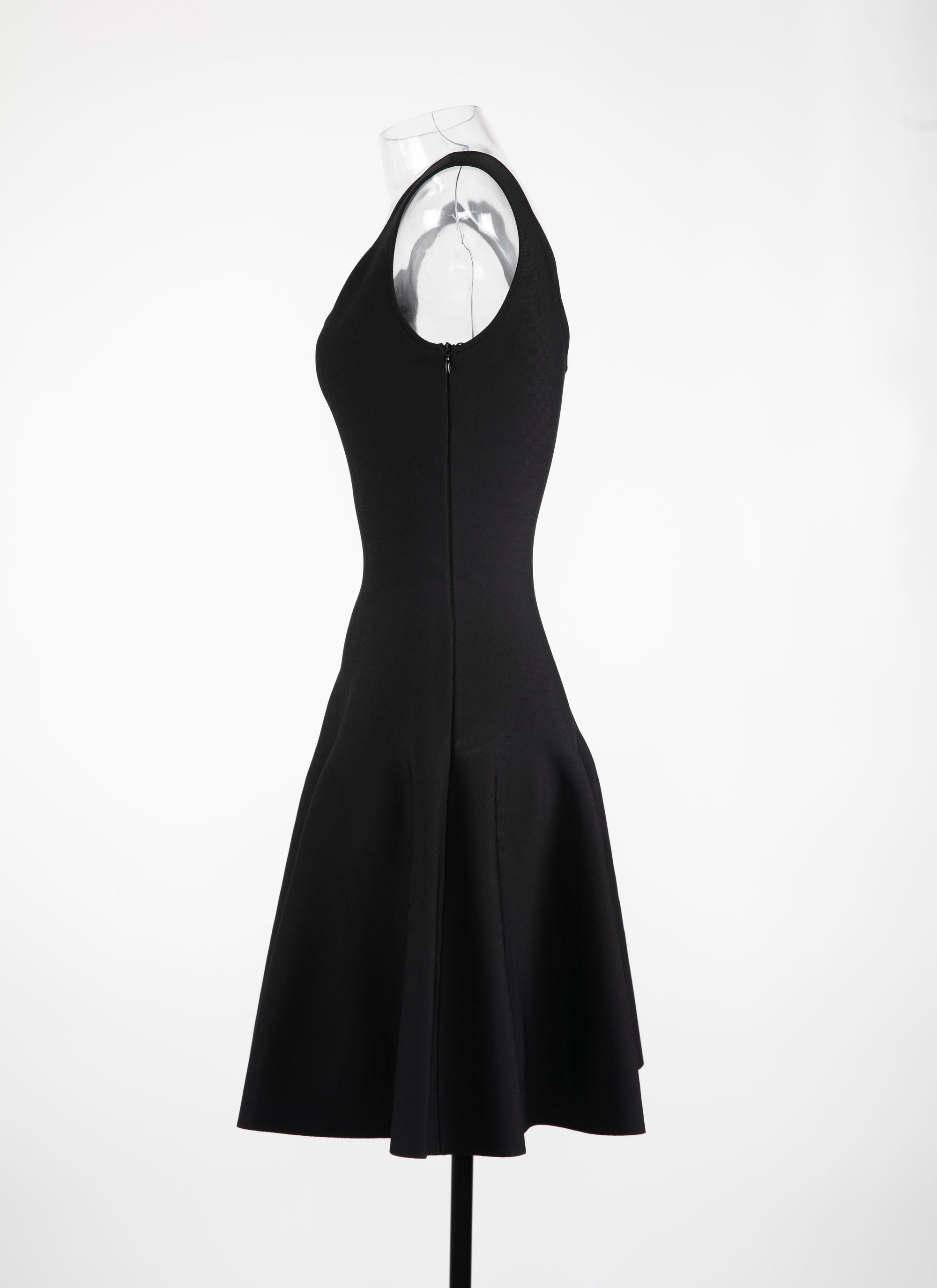 Robe évasée en maille - Noir