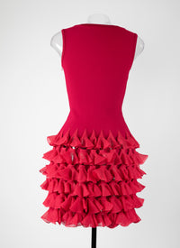 Robe courte à volants en maille - Petunia
