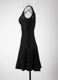 Robe sans manches à clous - Noir
