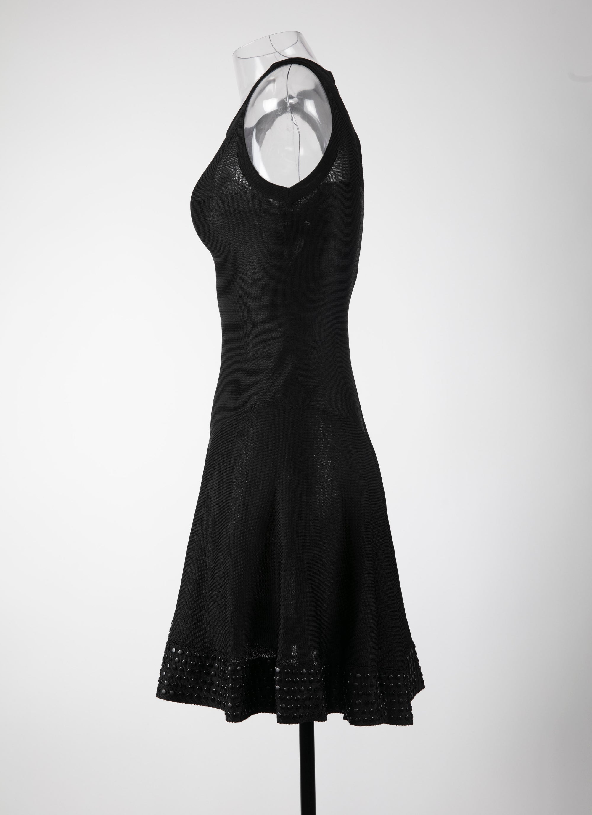 Robe sans manches à clous - Noir