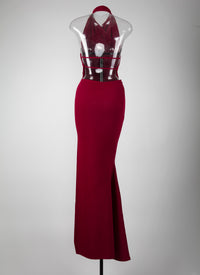 Robe sirène dos nu - Magenta