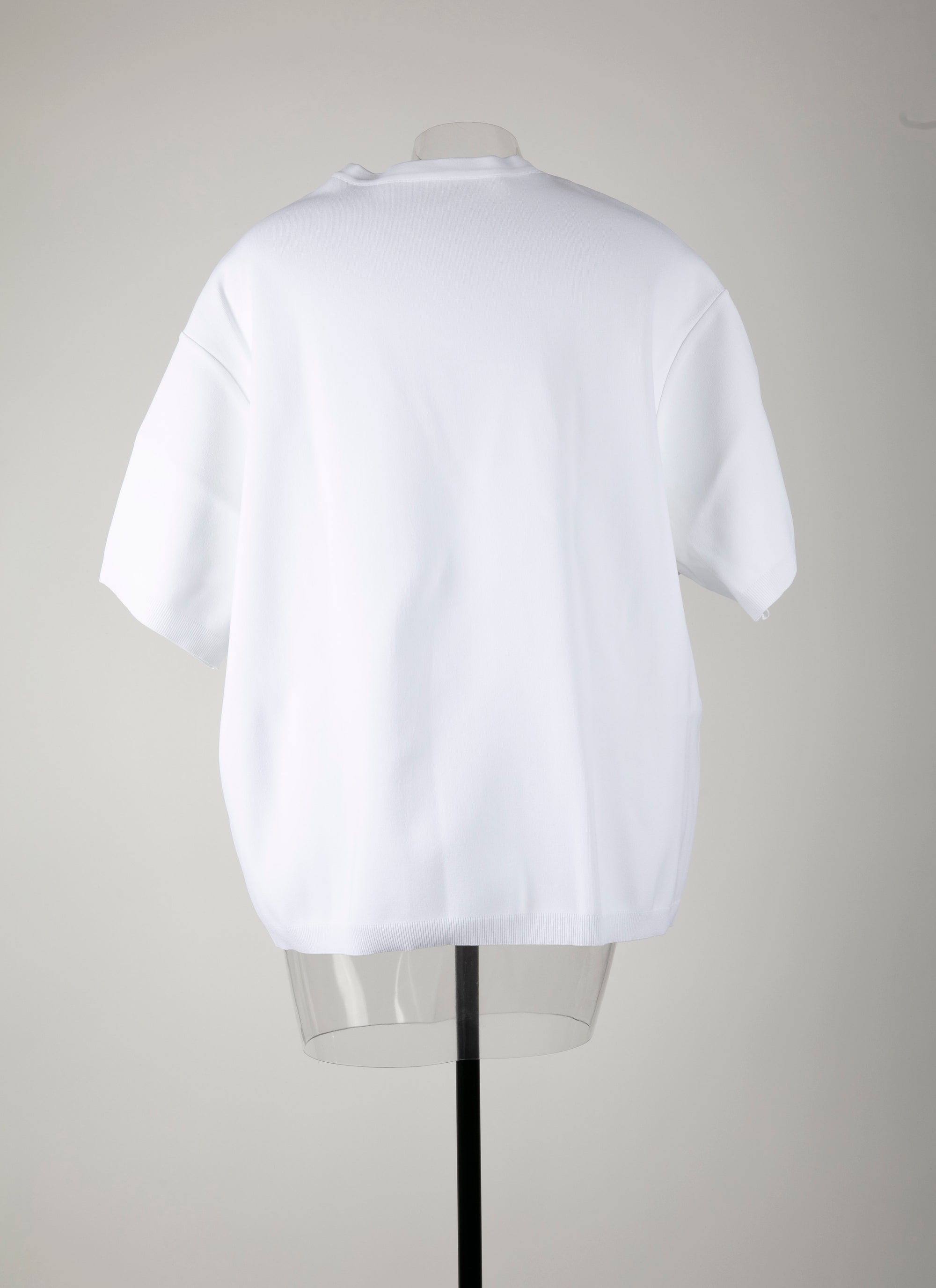 Pull à manches courtes en maille - Blanc