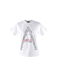Alaïa logo T-shirt - White & Red