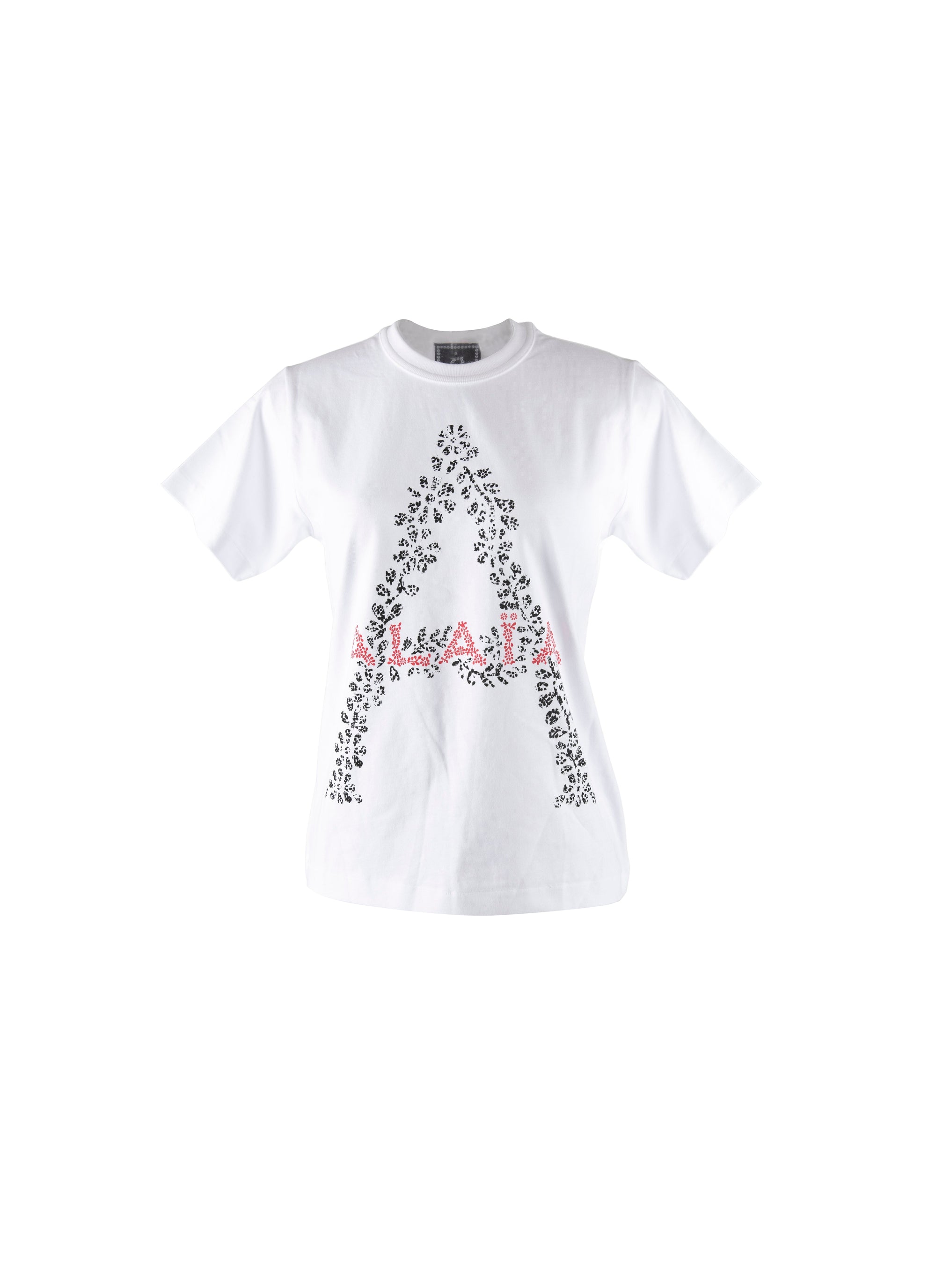 Alaïa logo T-shirt - White & Red