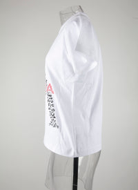 Alaïa logo T-shirt - White & Red