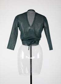 Silk wrap top - Imperial Green