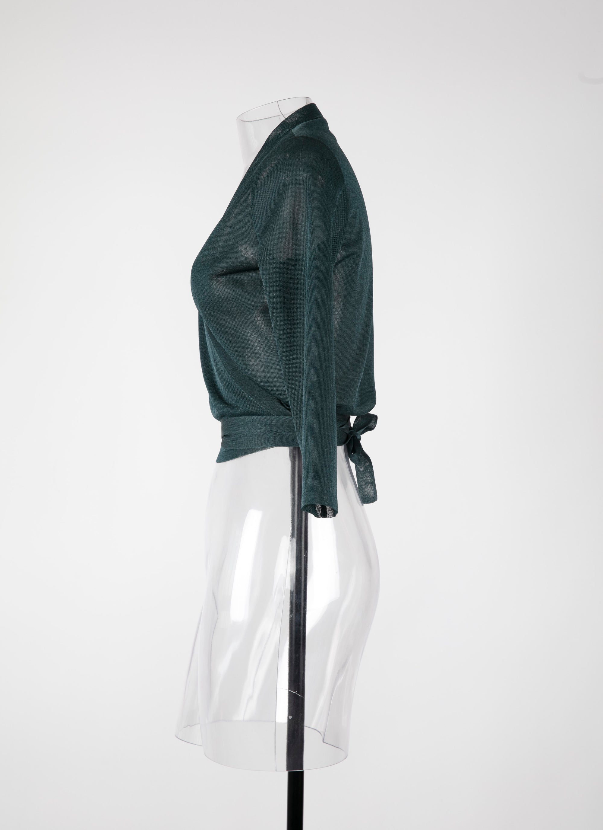 Silk wrap top - Imperial Green