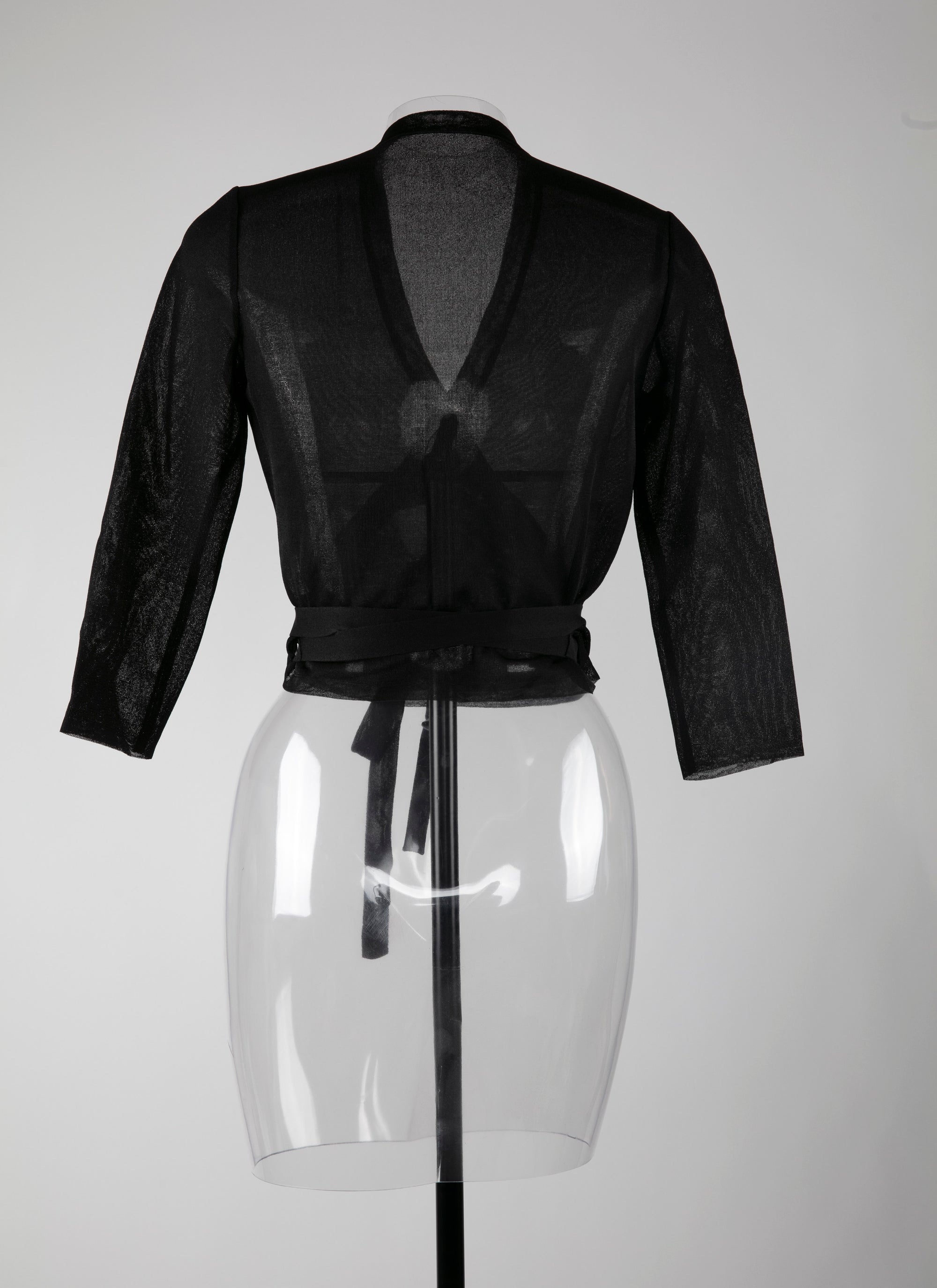 Silk wrap top - Black