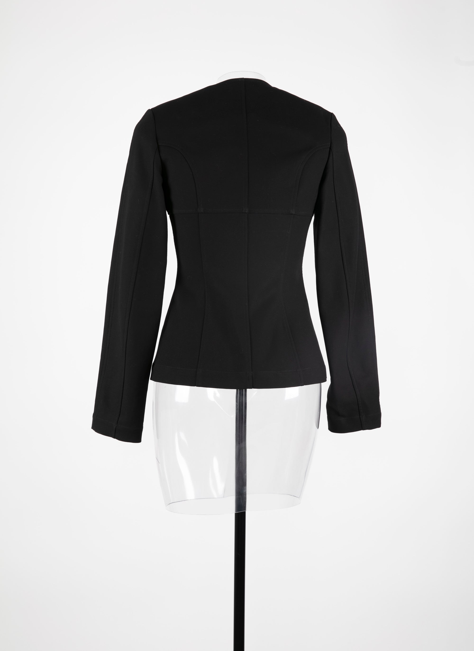 Canvas square collar jacket - Black