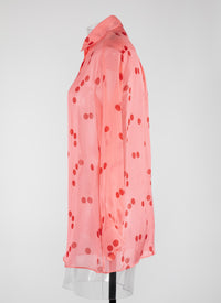 Chemise classique en soie - Rose