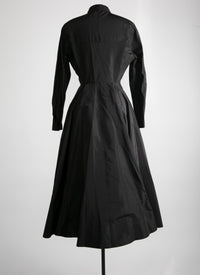 Robe chemise édition 1986 en soie - Noir