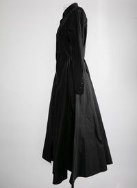 Robe chemise édition 1986 en soie - Noir