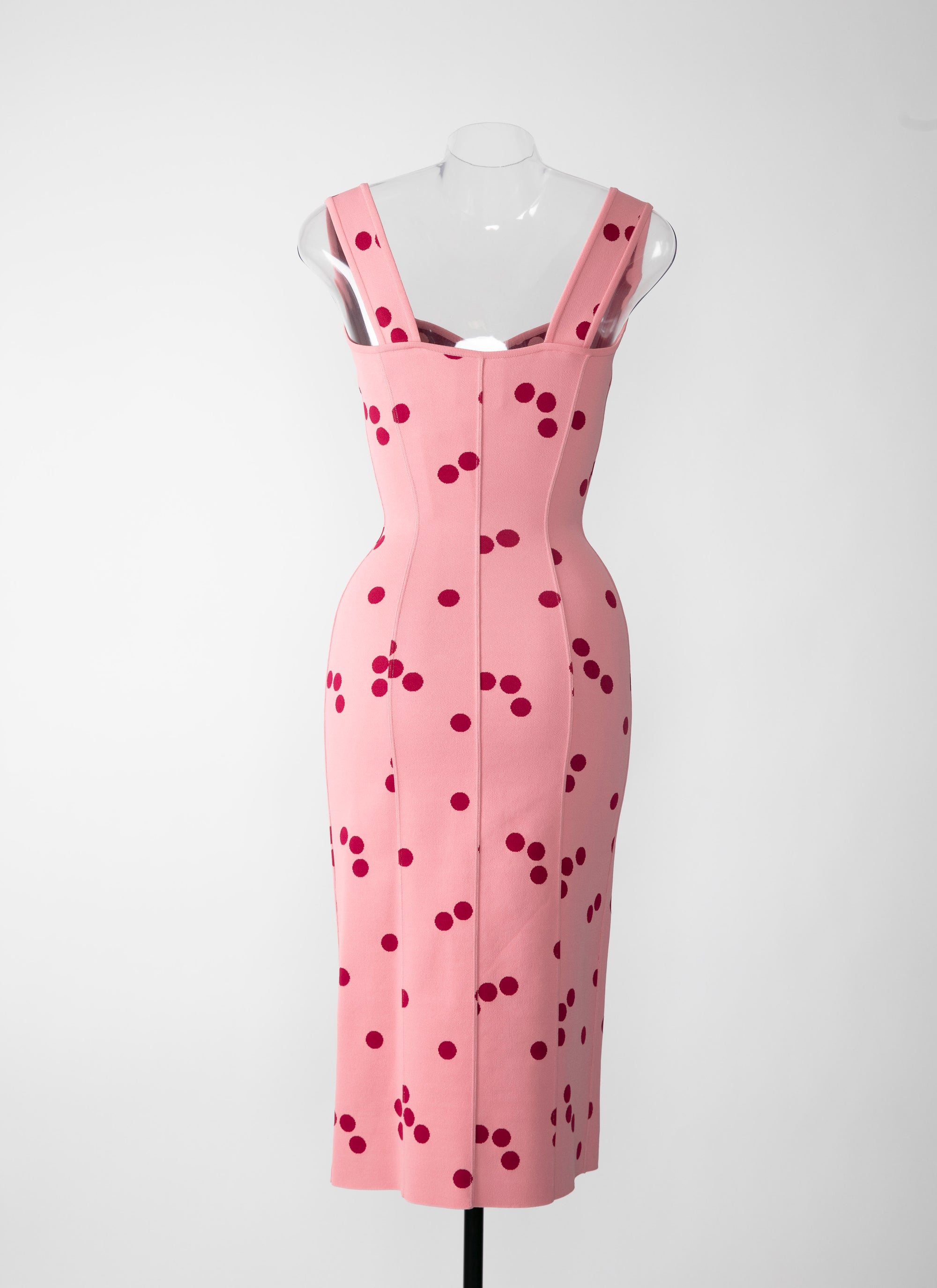 Lightweight polka dot dress - Pink