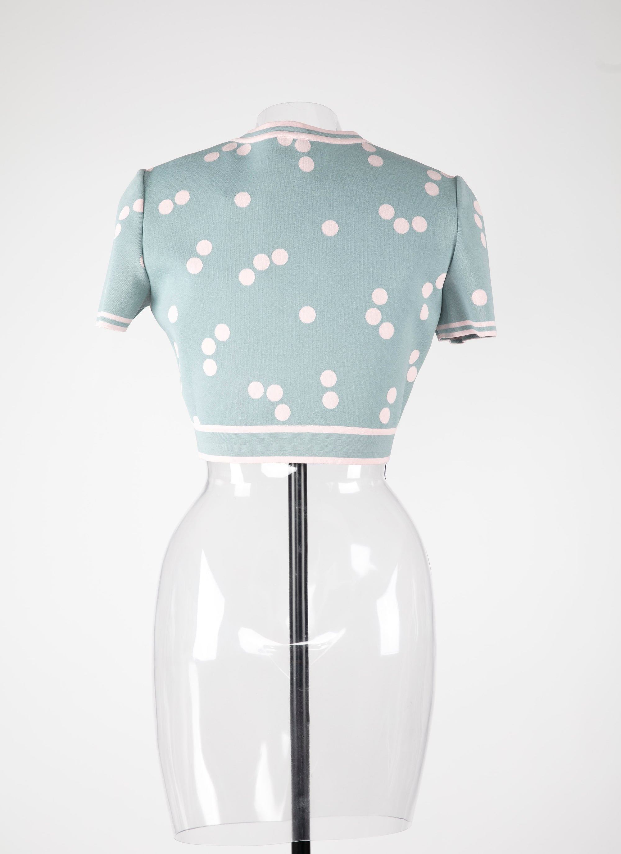Fluid polka dot top - Blue & Pink