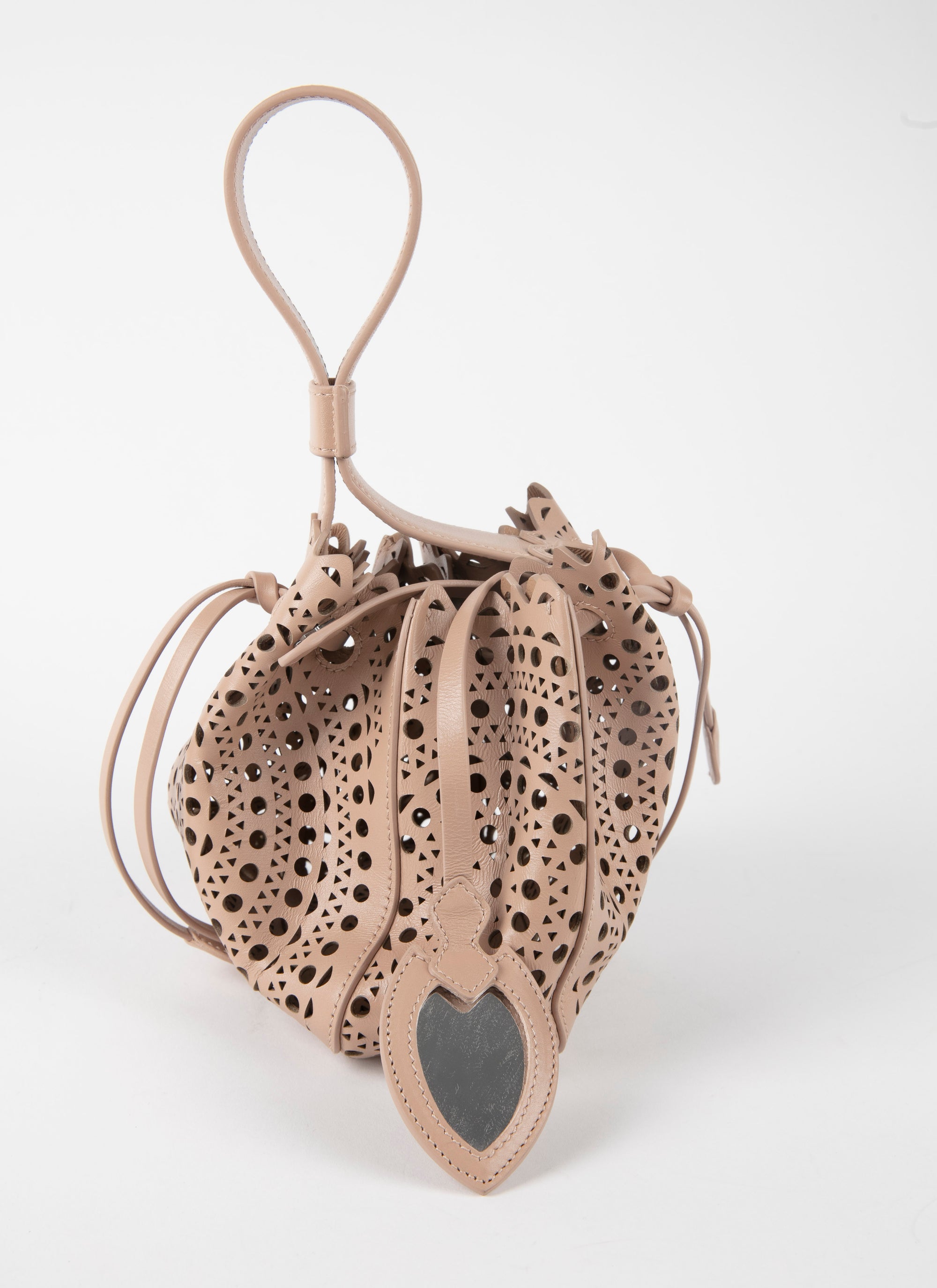 Sac mini Rose Marie ajouré en cuir - Sable