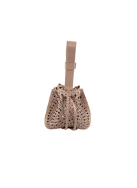 Sac mini Rose Marie ajouré en cuir - Sable