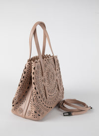 Sac cabas Mina en cuir - Sable