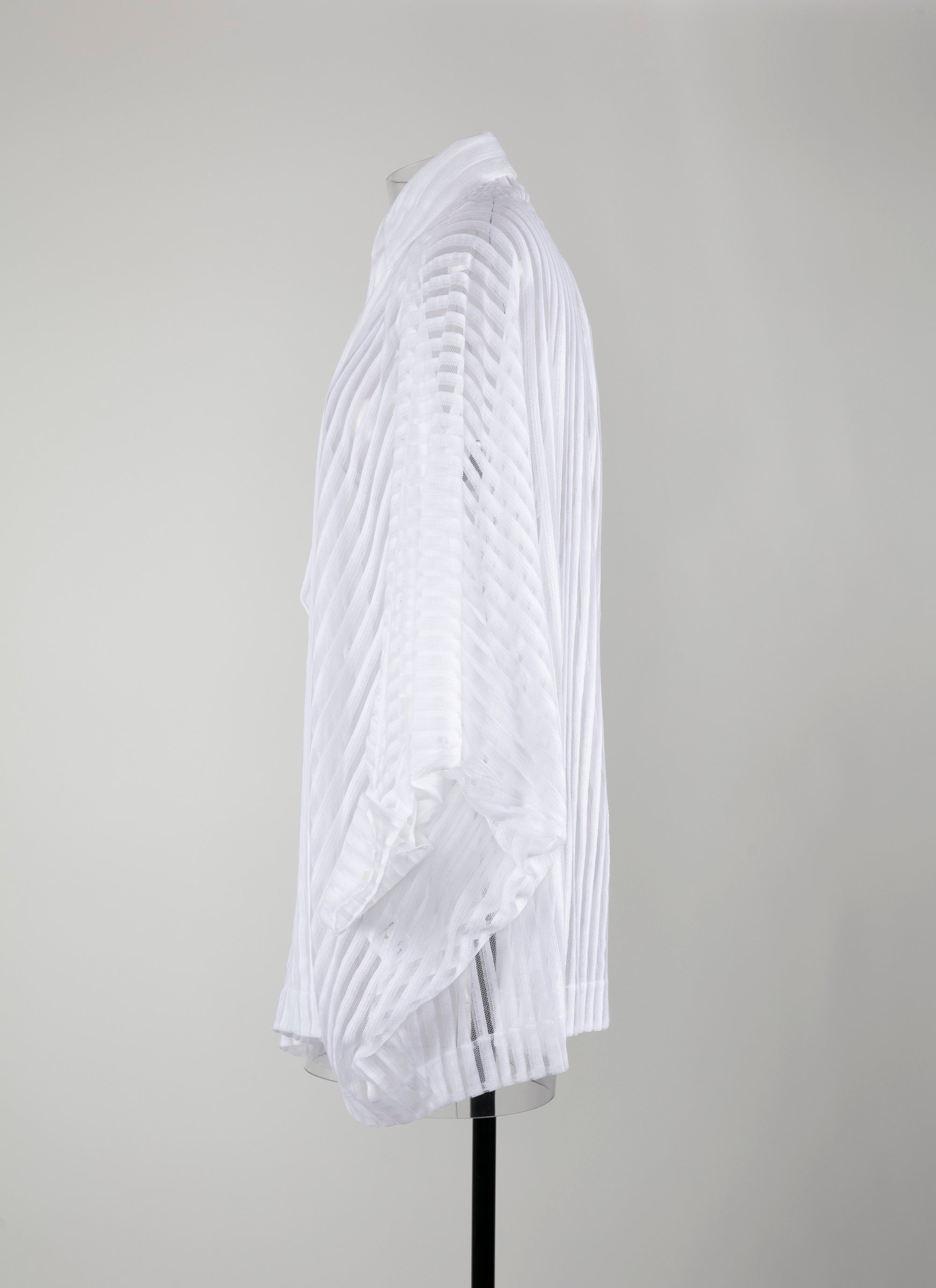 Oversize striped shirt - White