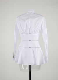 Openwork corset shirt - White