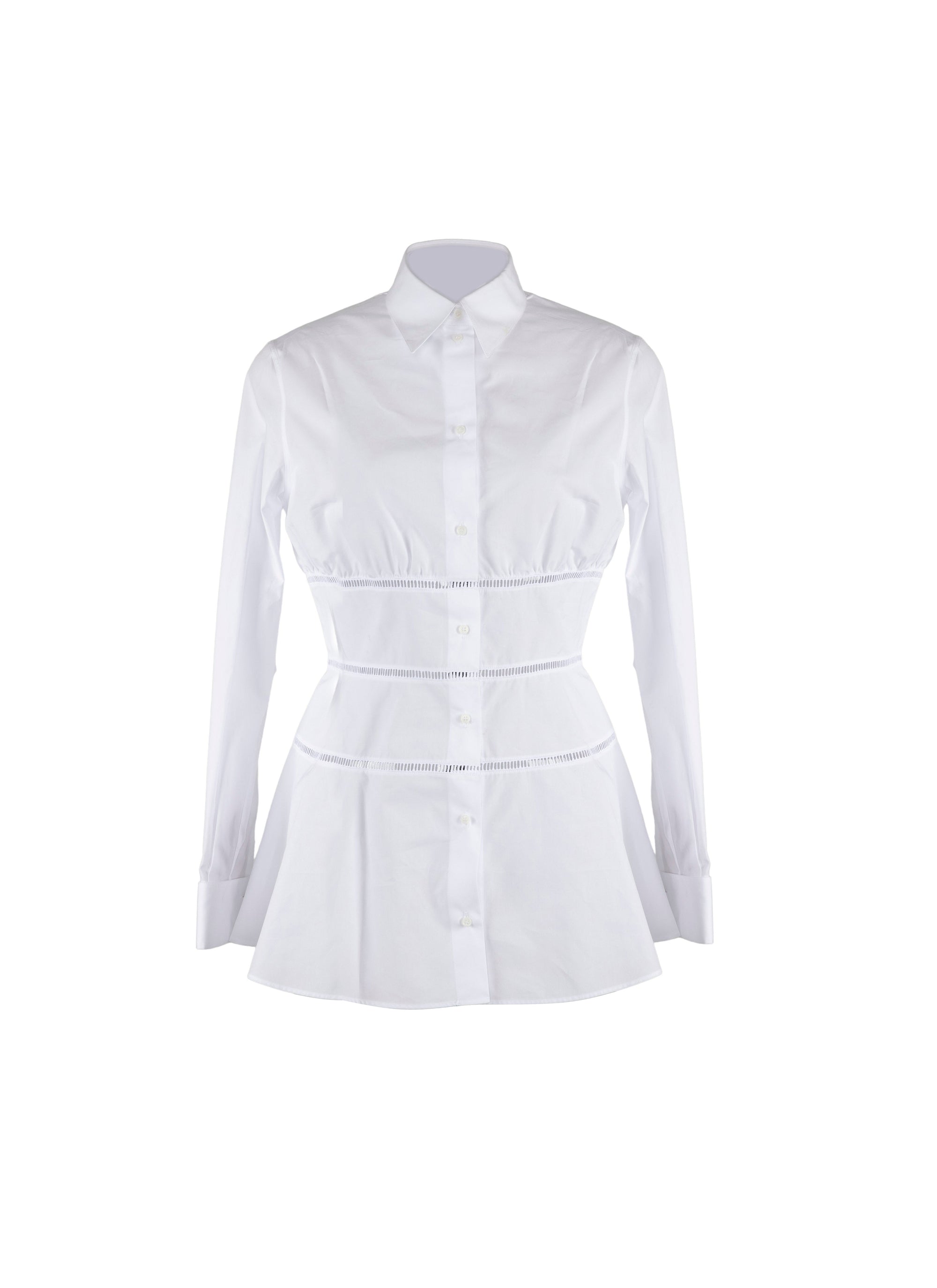 Openwork corset shirt - White
