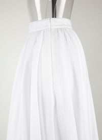 Pattern long skirt - White