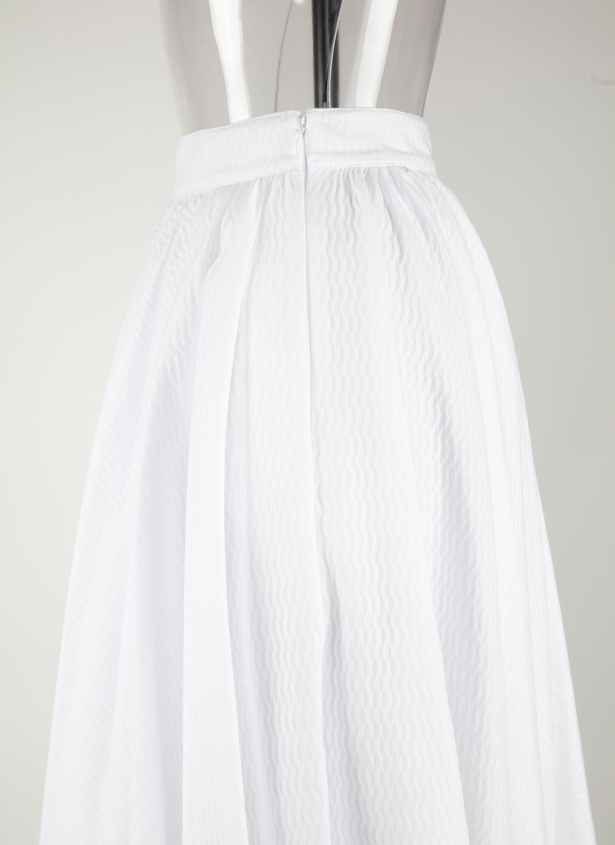 Pattern long skirt - White