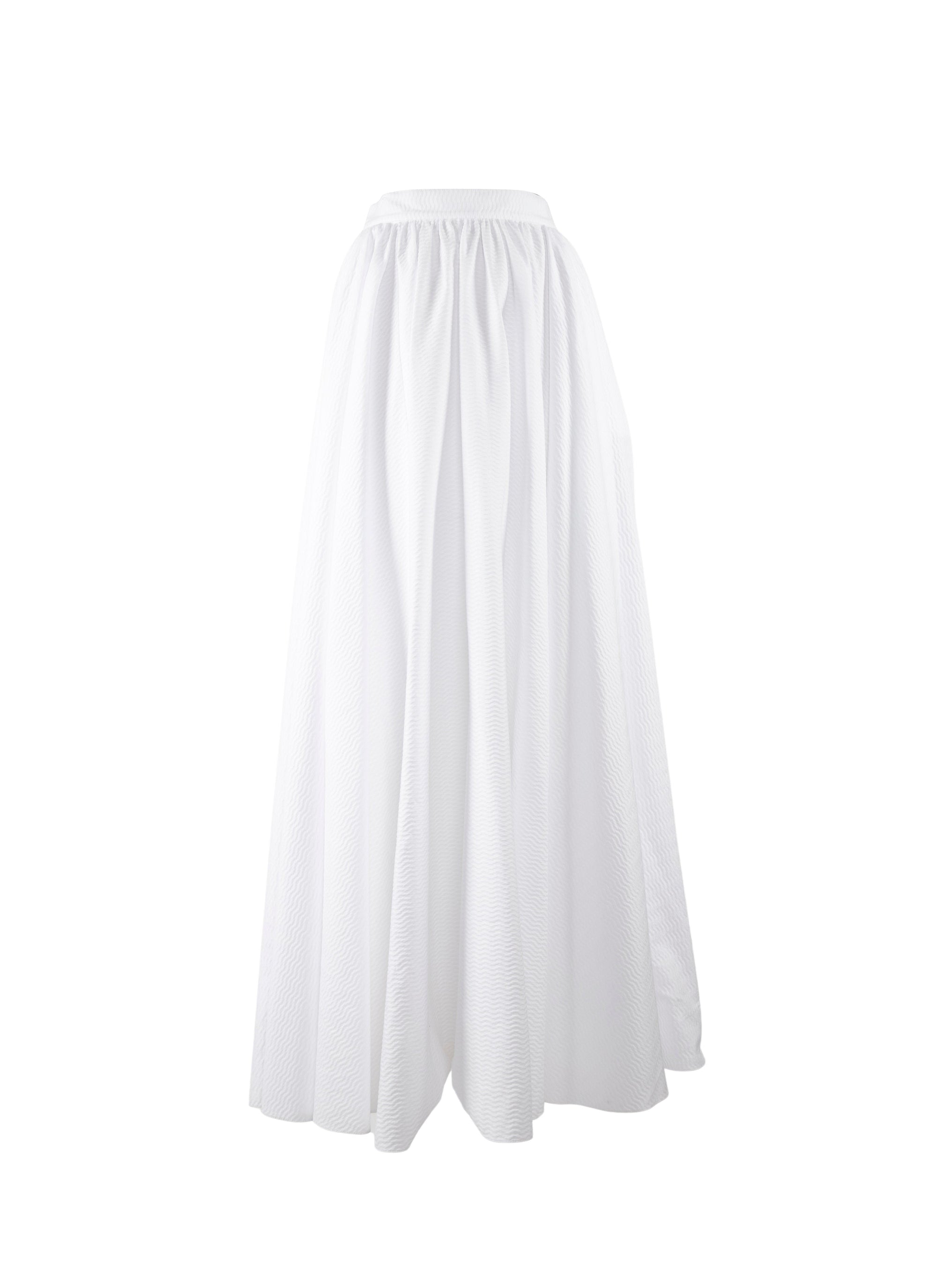 Pattern long skirt - White