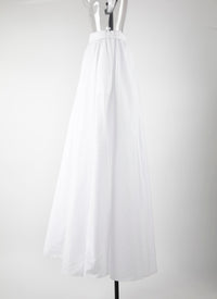 Pattern long skirt - White