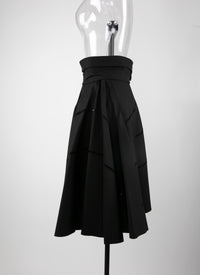 Jupe effet ceinture - Noir