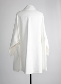 Oversize coat - Mother of Pearl White