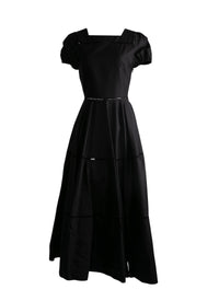 Robe à manches bouffantes - Noir